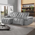 Sofá Retrátil E Reclinável 210cm M132 Cinza