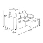 Sofá Retrátil E Reclinável 213cm 2 Lugares Minnesota M08 Velu