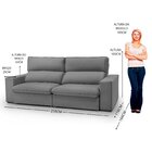 Sofá Retrátil E Reclinável 218cm Para Sala De Estar Tóquio Ci