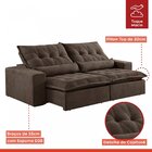 Sofá Retrátil E Reclinável 230cm Com Alfomadas M152 Martins E