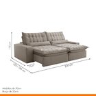 Sofá Retrátil E Reclinável 230cm Domínio Cinza