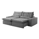 Sofá Retrátil E Reclinável 230cm Domínio Grafite