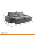 Sofá Retrátil E Reclinável 230cm Domínio Grafite