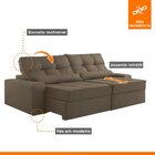 Sofá Retrátil E Reclinável 230cm Enzo Plus Bege