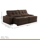 Sofá Retrátil E Reclinável 230cm Enzo Plus Marrom