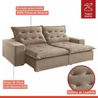 Sofá Retrátil E Reclinável 230cm M127 Martins Estofados Café