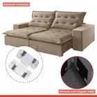 Sofá Retrátil E Reclinável 230cm M127 Martins Estofados Café