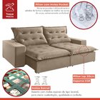 Sofá Retrátil E Reclinável 230cm M127 Martins Estofados Café