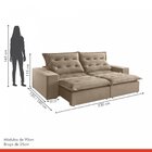 Sofá Retrátil E Reclinável 230cm M127 Martins Estofados Café