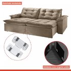 Sofá Retrátil E Reclinável 230cm M128 Martins Estofados Café