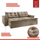 Sofá Retrátil E Reclinável 230cm M128 Martins Estofados Café