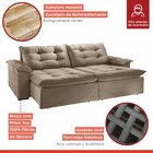 Sofá Retrátil E Reclinável 230cm M128 Martins Estofados Café