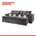 Sofá Retrátil E Reclinável 230cm M128 Martins Estofados Cinza