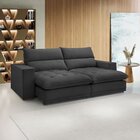 Sofá Retrátil E Reclinável 230cm Martinho Boucle Cinza