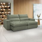 Sofá Retrátil E Reclinável 230cm Martinho Boucle Verde