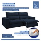 Sofá Retrátil E Reclinável 230cm Martinho Veludo Azul
