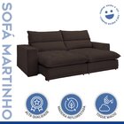 Sofá Retrátil E Reclinável 230cm Martinho Veludo Marrom