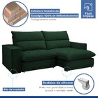 Sofá Retrátil E Reclinável 230cm Martinho Veludo Verde