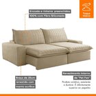 Sofá Retrátil E Reclinável 230cm Noah Bege