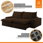 Sofá Retrátil E Reclinável 230cm Noah Marrom