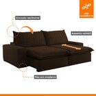 Sofá Retrátil E Reclinável 230cm Noah Marrom