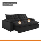 Sofá Retrátil E Reclinável 240cm Alaska Veludo/grafite