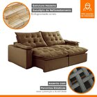 Sofá Retrátil E Reclinável 240cm Alaska Veludo/marrom