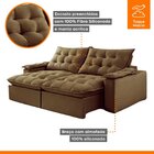 Sofá Retrátil E Reclinável 240cm Alaska Veludo/marrom