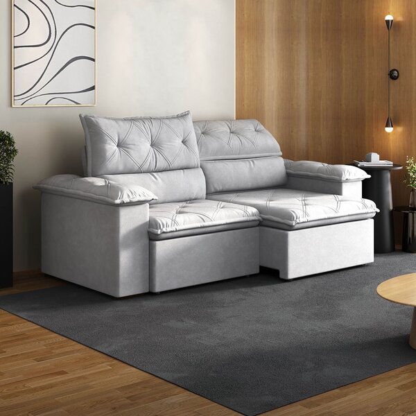 Sofá Retrátil E Reclinável 240cm Cupuaçu Cabecasa Madeiraorig