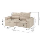 Sofá Retrátil E Reclinável 240cm Cupuaçu Cabecasa Madeiraorig