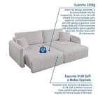Sofá Retrátil E Reclinável 246cm Com Almofadas Decorativas Er