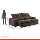 Sofá Retrátil E Reclinável 250cm Com Alfomadas M152 Martins E