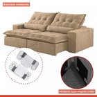 Sofá Retrátil E Reclinável 250cm Com Alfomadas M152 Martins E