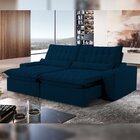 Sofá Retrátil E Reclinável 250cm Domínio Azul