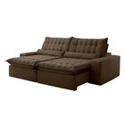 Sofá Retrátil E Reclinável 250cm Domínio Marrom