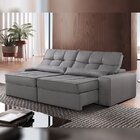 Sofá Retrátil E Reclinável 250cm Enzo Plus Grafite