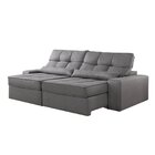 Sofá Retrátil E Reclinável 250cm Enzo Plus Grafite