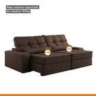 Sofá Retrátil E Reclinável 250cm Enzo Plus Marrom