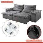 Sofá Retrátil E Reclinável 250cm M102 Cinza