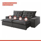 Sofá Retrátil E Reclinável 250cm M127 Martins Estofados Cinza