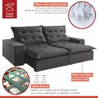 Sofá Retrátil E Reclinável 250cm M127 Martins Estofados Cinza