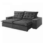 Sofá Retrátil E Reclinável 250cm M127 Martins Estofados Cinza