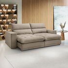 Sofá Retrátil E Reclinável 250cm Martinho Boucle Bege