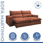 Sofá Retrátil E Reclinável 250cm Martinho Boucle Terracota