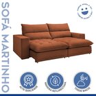 Sofá Retrátil E Reclinável 250cm Martinho Veludo Terracota