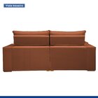 Sofá Retrátil E Reclinável 250cm Martinho Veludo Terracota