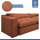 Sofá Retrátil E Reclinável 250cm Martinho Veludo Terracota