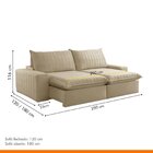 Sofá Retrátil E Reclinável 250cm Noah Bege