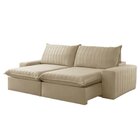 Sofá Retrátil E Reclinável 250cm Noah Bege