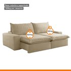 Sofá Retrátil E Reclinável 250cm Noah Bege